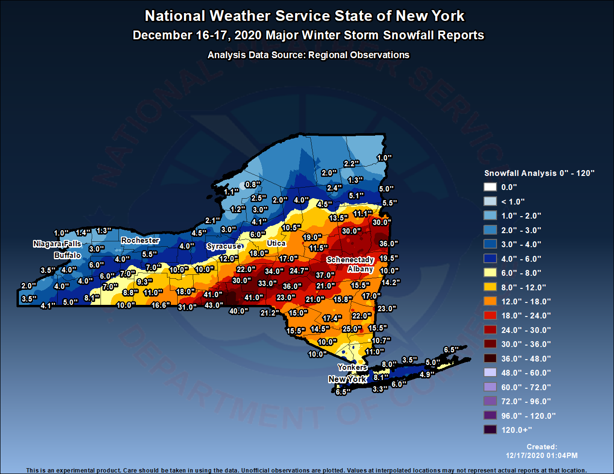 Major Snowstorm December 1617, 2020